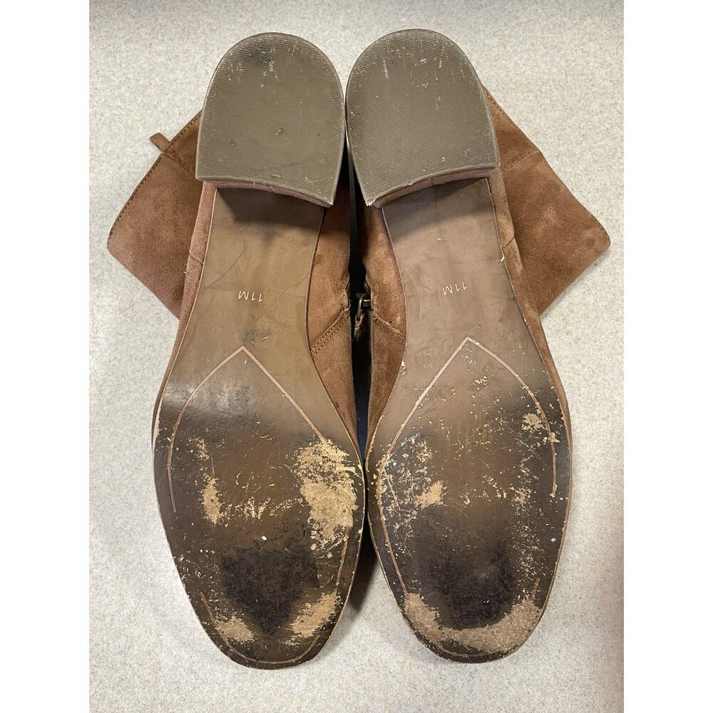 Halogen 'Cori' Round Toe Bootie, Rust Colored Suede, Womens Size 11 Side Zipper - Picture 9 of 11